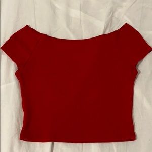 Brandy red crop top